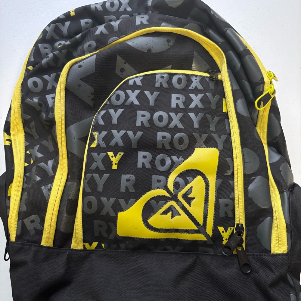 Roxy Men's Backpack in Black and Yellow